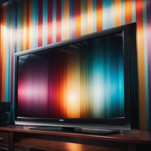Ekran telewizora pionowe pasy