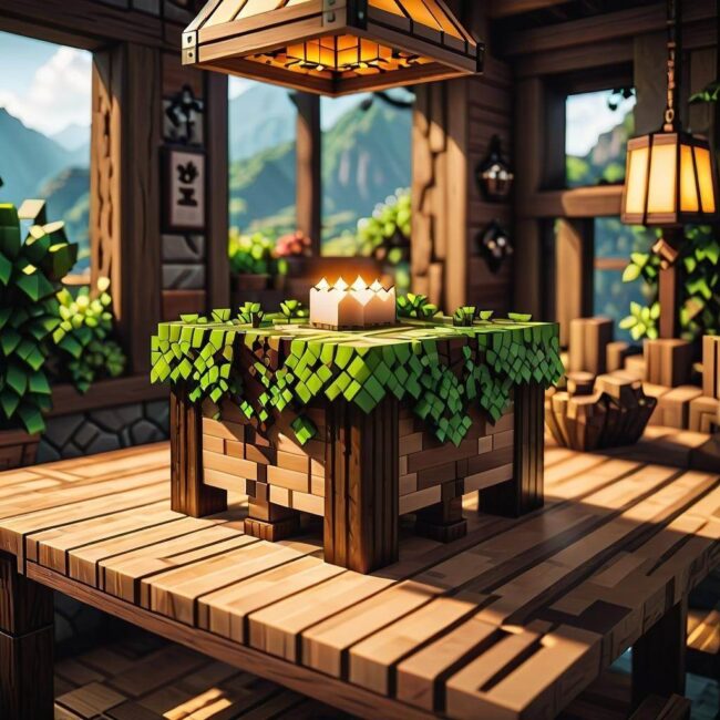 Krok po kroku stół do craftingu w Minecraft