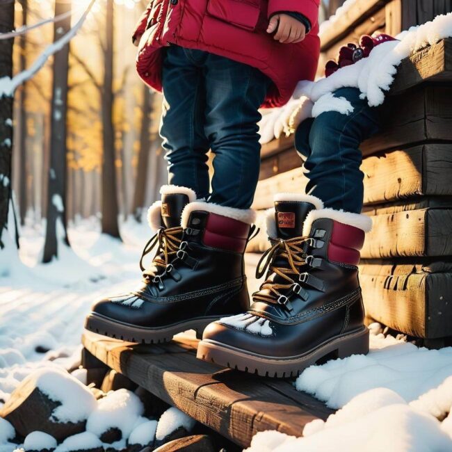O ile większe buty zimowe dla dziecka na śnieżne dni