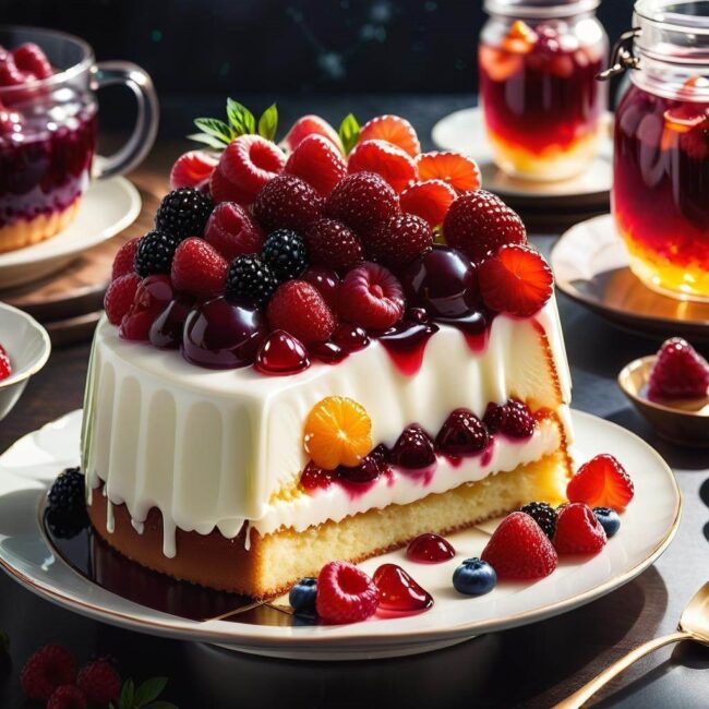 Przepyszne ciasto jogurtowe z galaretką