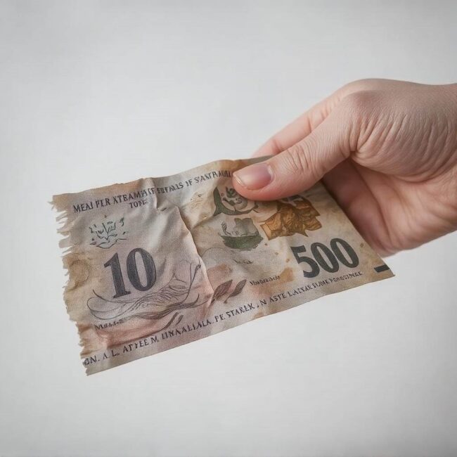 Wymiana zniszczonych banknotów